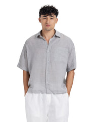 Solid Breathable Linen Boxy Shirt