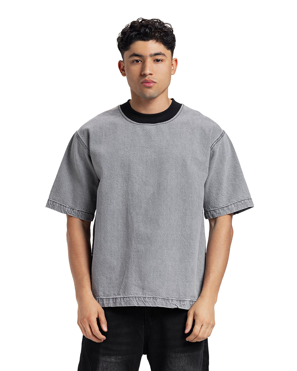 Vintage Contrast Collar Tee