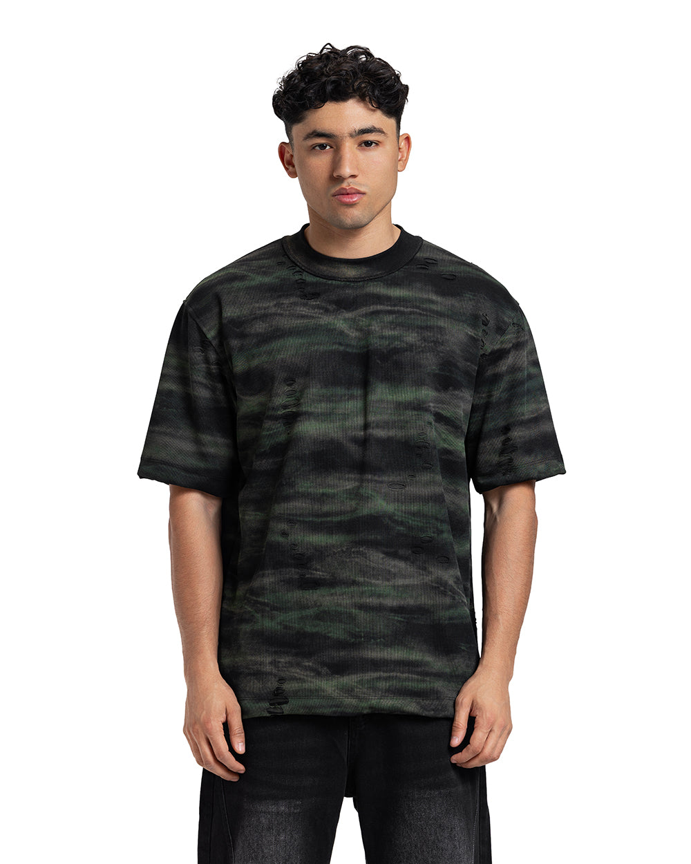 Distressed Marble Oversized Tee