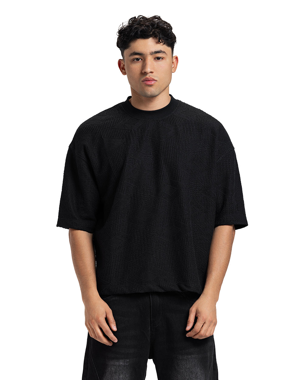 Geo Texture Oversized Tee