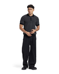 Zip Stripe Knit Polo