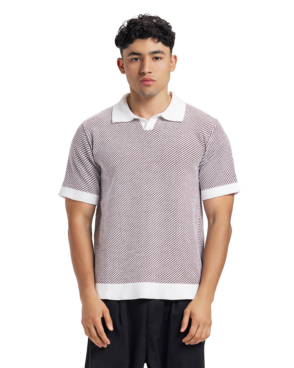 Textured Knit Polo
