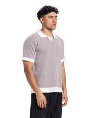Textured Knit Polo
