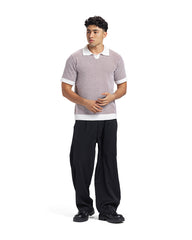 Textured Knit Polo