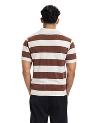 Retro Stripe Knit Polo