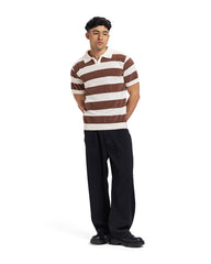 Retro Stripe Knit Polo