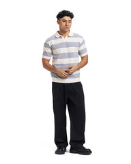 Retro Stripe Knit Polo