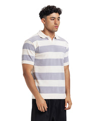 Retro Stripe Knit Polo