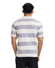 Retro Stripe Knit Polo