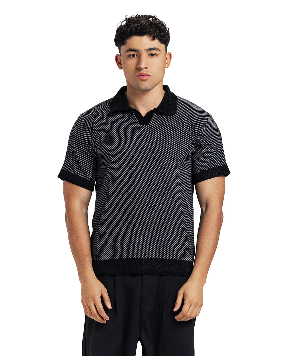 Textured Knit Polo