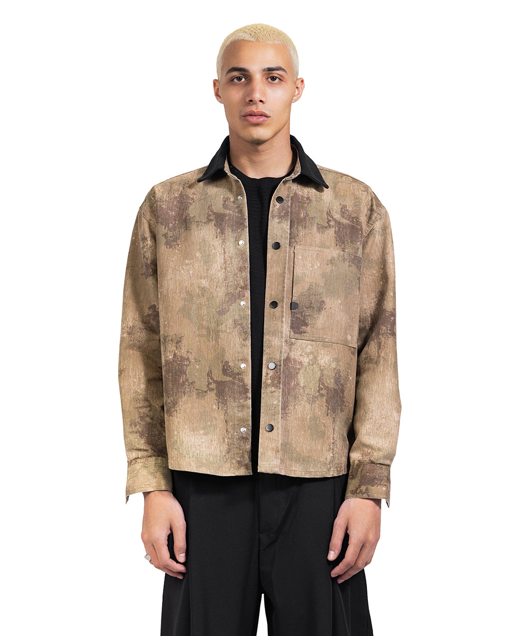 Contrast Collar Overshirt