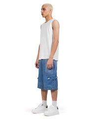 Utility Denim Cargo Jorts