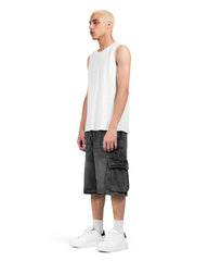 Utility Denim Cargo Shorts