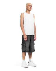 Utility Denim Cargo Shorts