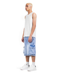 Utility Denim Cargo Shorts