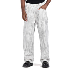 Crack Washed Jeans