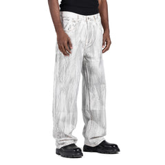 Crack Washed Jeans