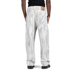 Crack Washed Jeans