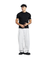 Linen Blend Tapered Trousers