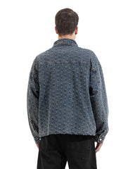Oversized Boxy Fit Textured Denim Jacket