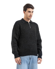 Midnight Zip Collar Knit