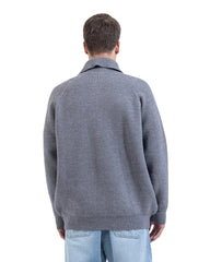 Noir Full Zip Knit Cardigan