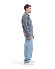 Noir Full Zip Knit Cardigan