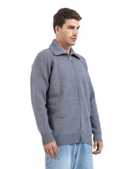 Noir Full Zip Knit Cardigan
