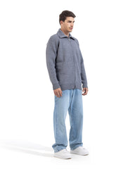 Noir Full Zip Knit Cardigan