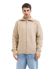 Noir Full Zip Knit Cardigan