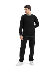 Textured Edge Knit Sweater