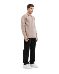 Regular Relaxed Fit Knit Polo Pullover