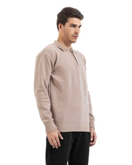 Regular Relaxed Fit Knit Polo Pullover