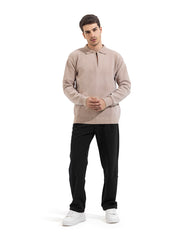 Regular Relaxed Fit Knit Polo Pullover