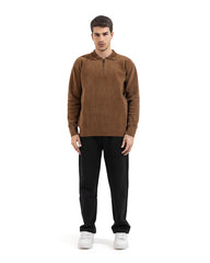 Regular Relaxed Fit Knit Polo Pullover