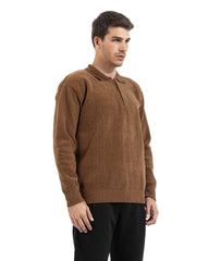 Regular Relaxed Fit Knit Polo Pullover