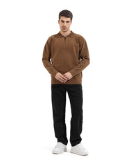 Regular Relaxed Fit Knit Polo Pullover