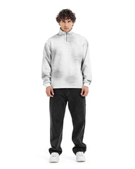 Abstract Wash Half-Zip Sweatshirt