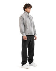 Abstract Wash Half-Zip Sweatshirt