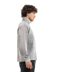 Abstract Wash Half-Zip Sweatshirt