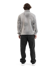 Abstract Wash Half-Zip Sweatshirt