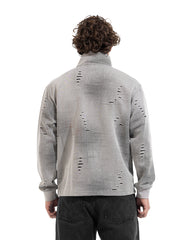 Abstract Wash Half-Zip Sweatshirt