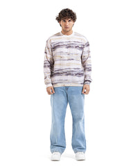 Marble Wave Ribbed Sweatshirt