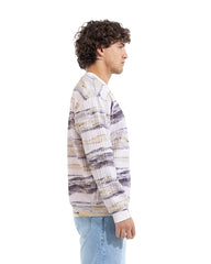 Marble Wave Ribbed Sweatshirt