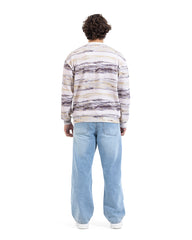 Marble Wave Ribbed Sweatshirt