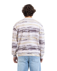 Marble Wave Ribbed Sweatshirt