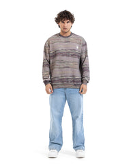 Marble Wave Ribbed Sweatshirt