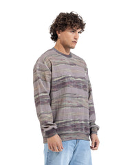 Marble Wave Ribbed Sweatshirt