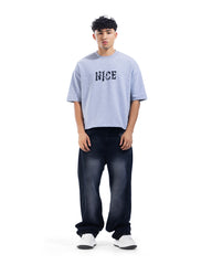 Nice Distressed Logo Oversized Tee