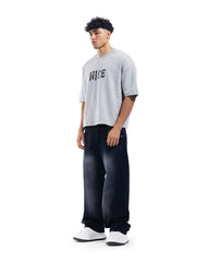 Nice Distressed Logo Oversized Tee
